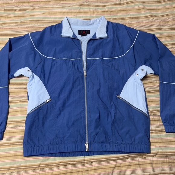 Nike Air Jordan Essentials Statement Warm-Up Jacket Blue DV7624-485 Mens Size L